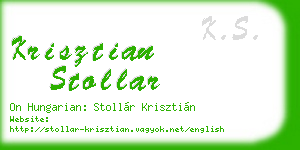 krisztian stollar business card